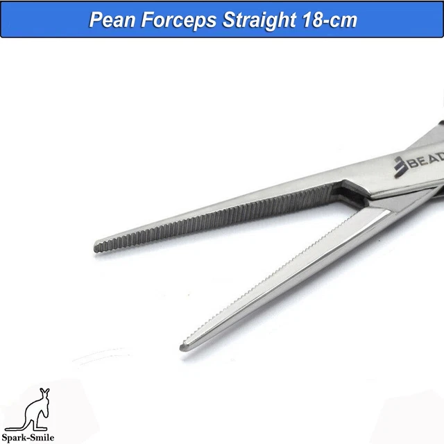 3-Pack Surgical Hemostat Pean Forceps - 6.25 Inch Straight Locking Artery Clamps By Awan Instruments