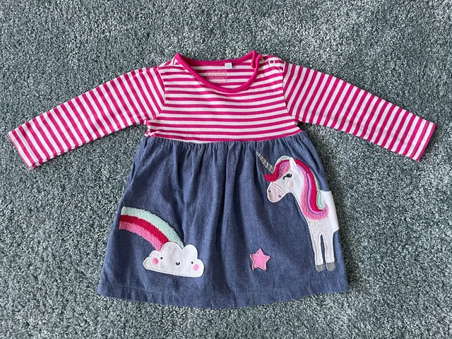 Bluezoo at Debenhams Baby Girl Unicorn Dress - 3-6 Months/68 cm