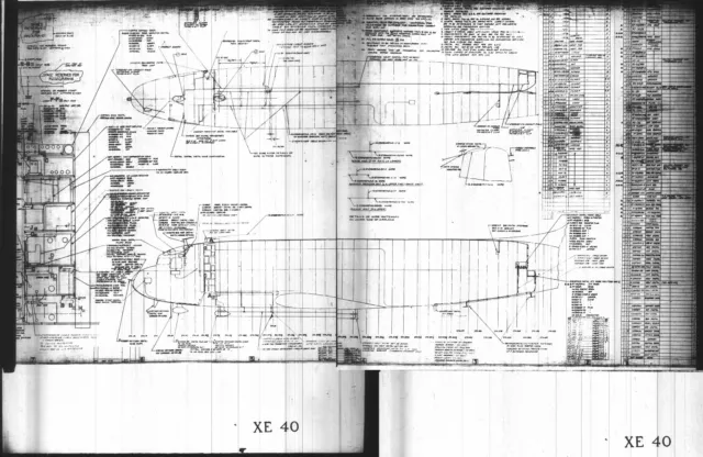 DOUGLAS C-47 S DC-3 R4D-8 R4D Skytrain Dakota Blueprint Plan drawings ...
