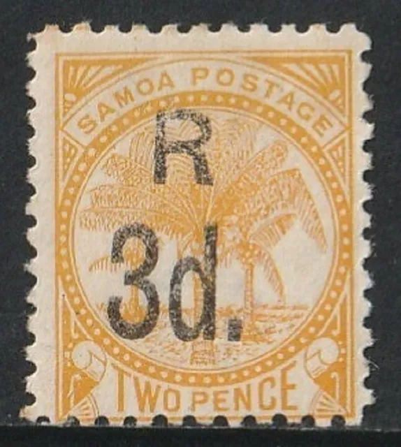 Samoa: 1895. SG76a, 3d on 2d Yellow. MM. As photo.