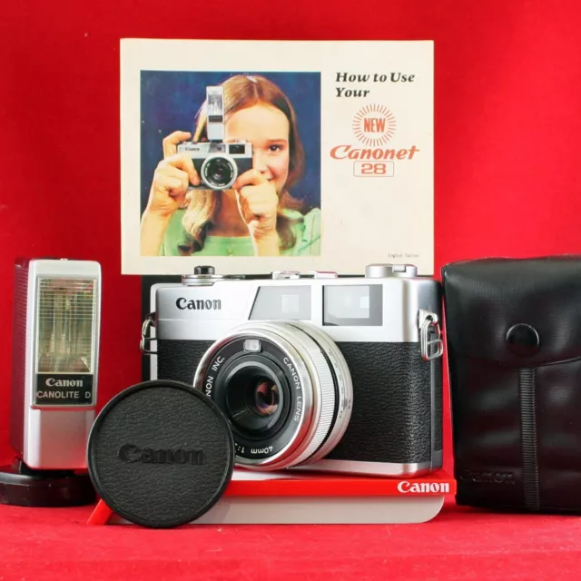 **Canon Canonet 28+Canolite D | 40Mm F/2.8 Lens | 35Mm Film Rangefinder Camera**