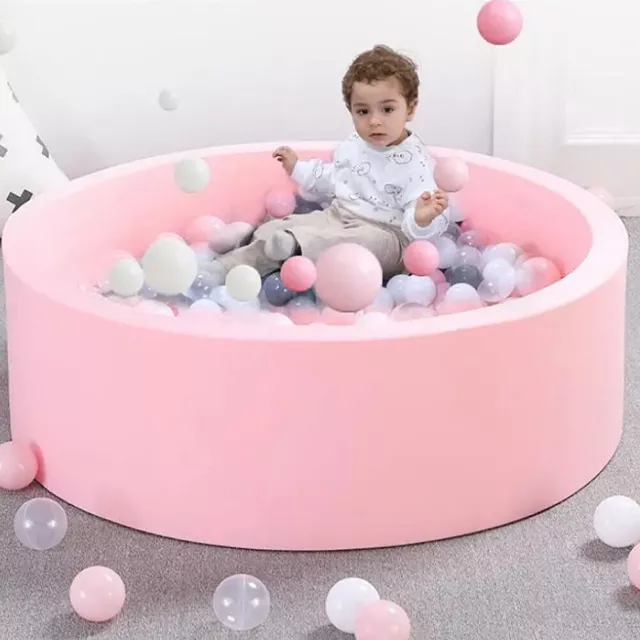 Pink Soft Baby Kids Ball Pit Foam Padding Pool Toy Play Sensory Padded Play Mat