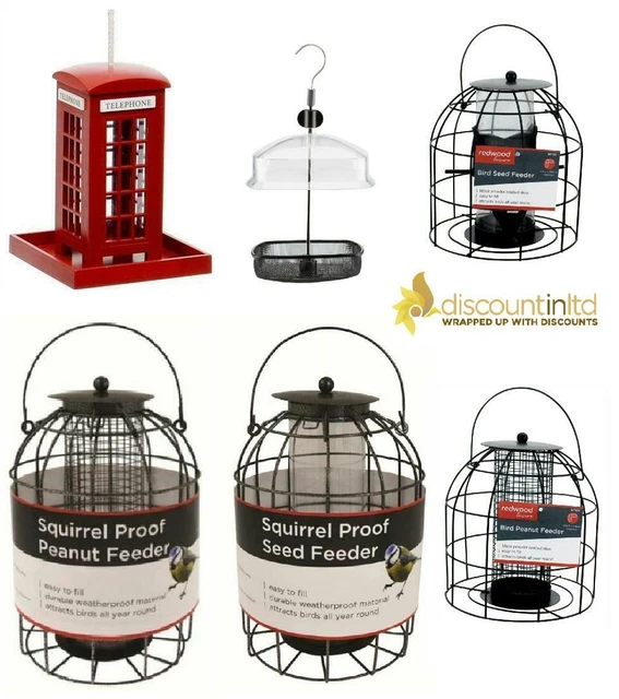 NEW PEANUT/ SEED/ Fat Ball Mealworm Bird Feeder Squirrel Proof Feeding