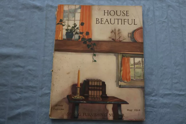 1924 May House Beautiful Magazine - Spring Furnishing Number - E 9347