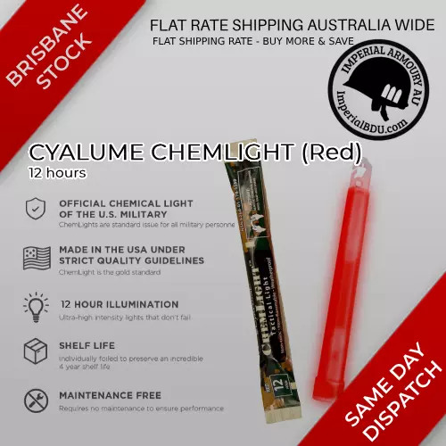 RED Cyalume Glow Stick - Snap Activation - Great for power outage (Brisbane)