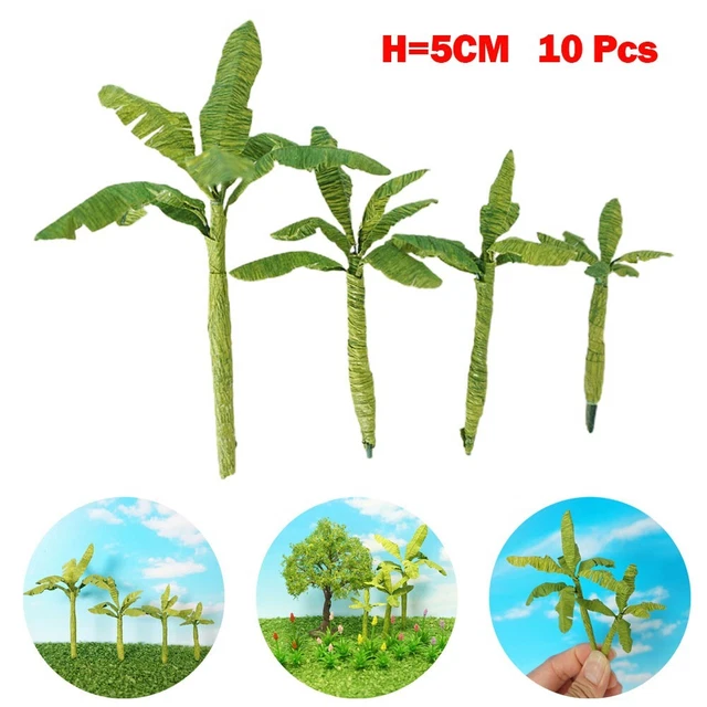 Beautiful High Quality Mini Banana Perennials Model Tree 10pcs 5cm Architecture DIY