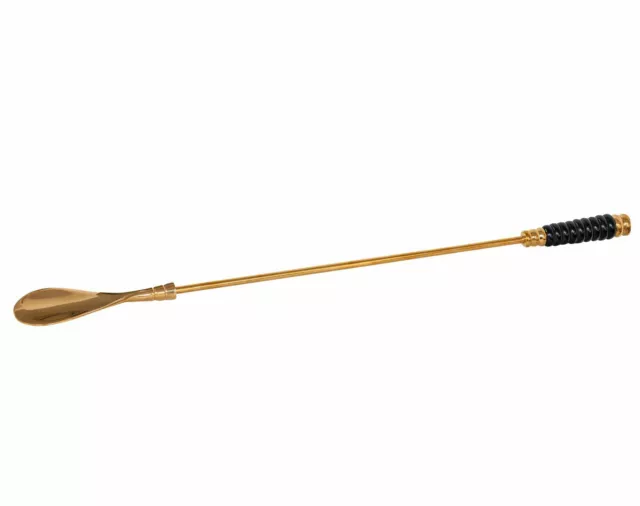 Schuhanzieher Schuhlöffel Messing gold im Antik-Stil - 52cm