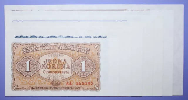 A4 - Czechoslovakia 1, 3, 5, 10, 25, 50, & 100 Kr 1953 Crisp Unc. Banknote Set