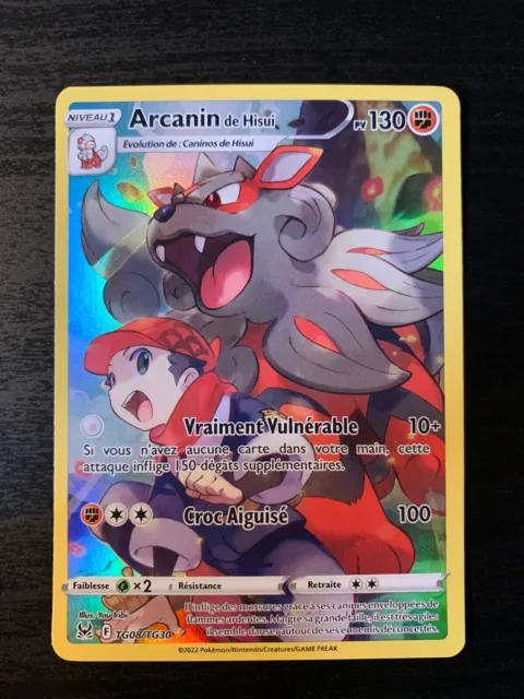 Carte Pokémon Arcanin de Hisui TG08/TG30 EB11 Epée Bouclier Origine Perdue NEUF