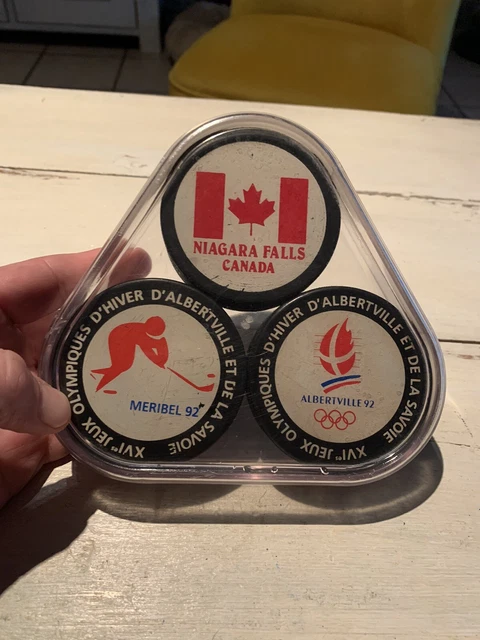 palet hockey sur glace jeux olympique hiver Albertville  MERIBEL 1992 collector