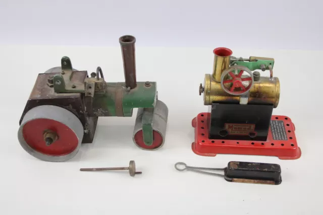Mamod stationäre Dampfmaschine & Traktor Vintage Dampfwalze Spielzeug