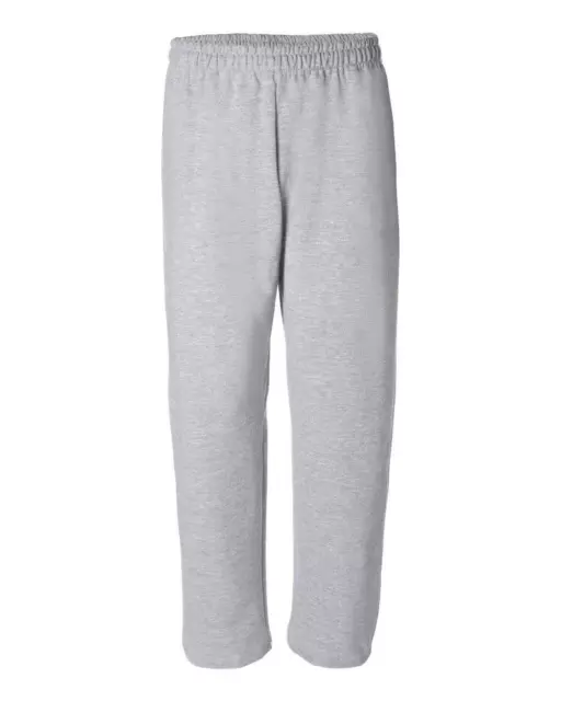 Gildan Cotone Coulisse Vuoto Adulti Pantaloni Tuta Aderente Fondo Luce Grigio M