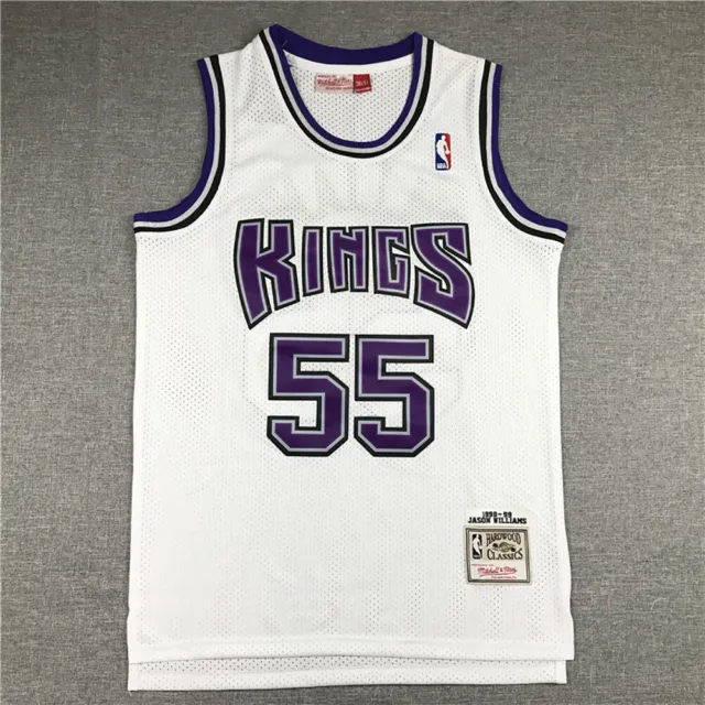 Retro Sacramento Kings #55 Jayson williams adultos Baloncesto Jersey Stitched