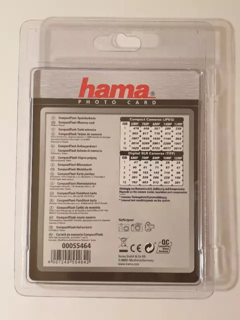 Hama Compact Flash Card 8 GB 9 MB/sec Speicherkarte CF Karte Digital Kamera TOP 2