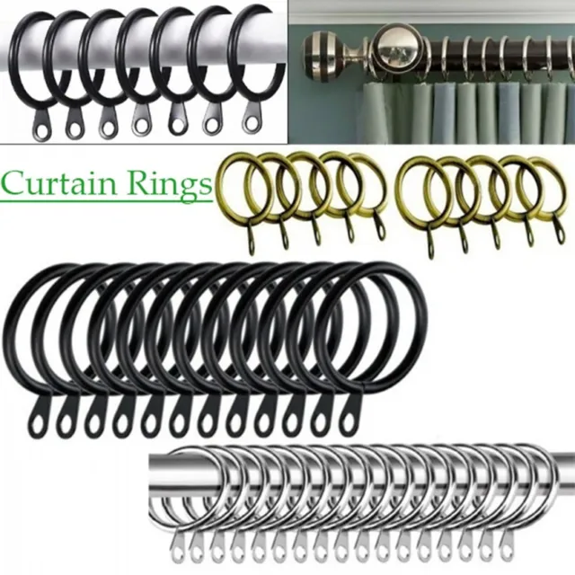 Metal Curtain Rings Hanging Hooks for Curtains Rods Pole Voile Heavy Duty Rings