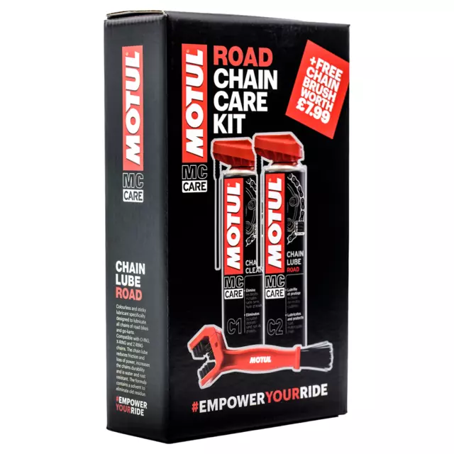 Motul Chain Care Cleaning / Cleaner Lube Brush Kit for Motorcycle