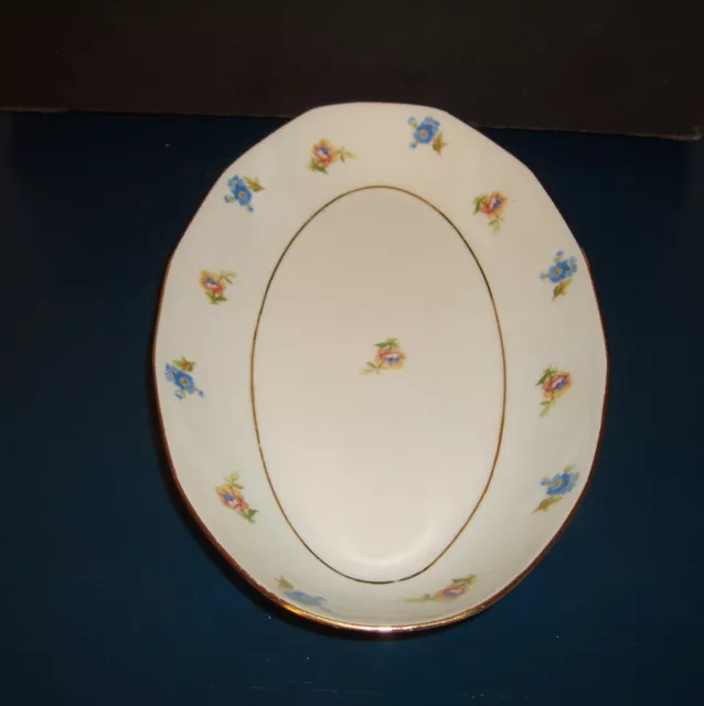 Ancien plat ovale en porcelaine pâte de Limoges M&S Fabriqué en Berri 3