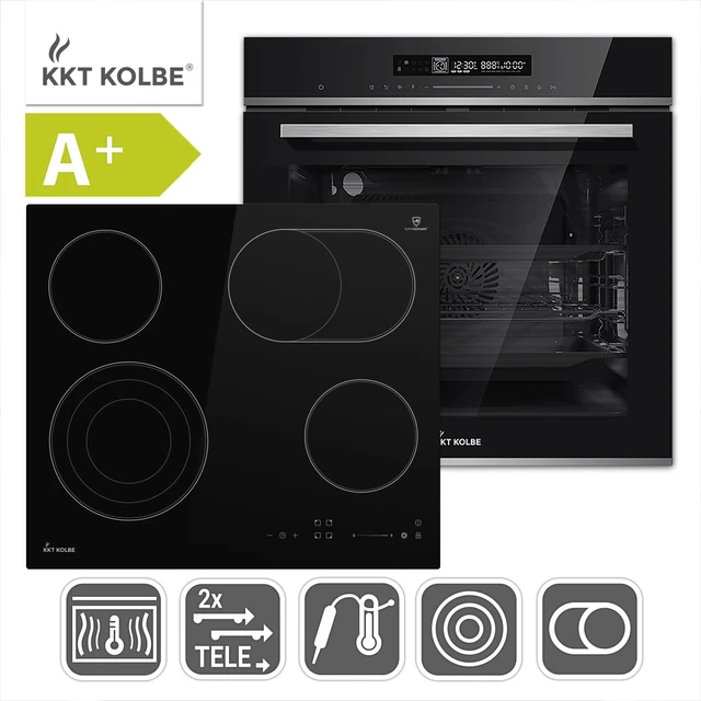 Cuisinière: 60cm Four encastrable EB8017ED + 59cm Plaque Eletrique KF593RL