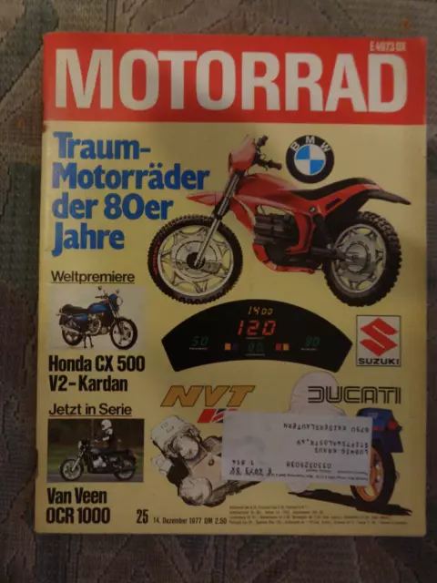 Zeitschrift Motorrad 1977 , Nr. 25 , Hercules Sportbike , Laverda 6 Zylinder