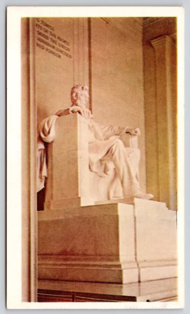 Lincoln Memorial Washington DC Historic Statue Monument Government VNG Postcard