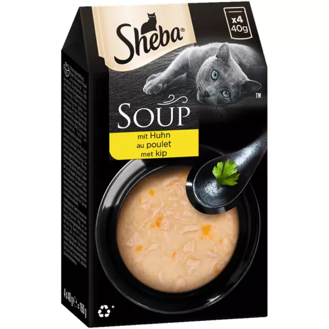 SHEBA Bolsas Porcionadoras Multipack Soup Con Pollo 40 X 40g ( 41,19€/ KG)