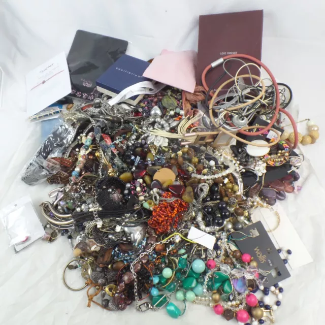 HUGE 8.4KG Job Lot Costume Jewellery Necklaces Bracelets Earrings Rings mixed