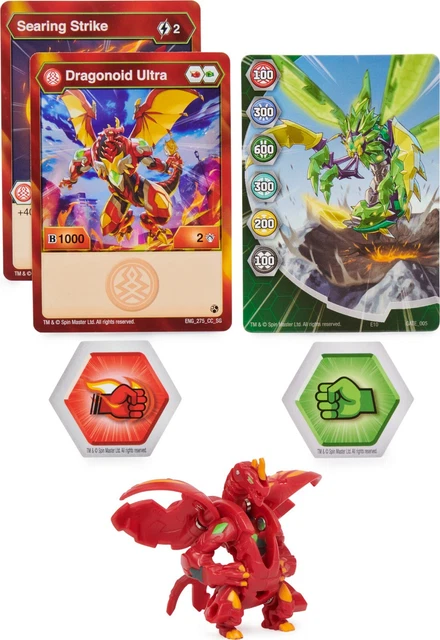 Bakugan Dragonoid Ultra 3" Tall Geogan Rising Collectible Figure & Trading Card