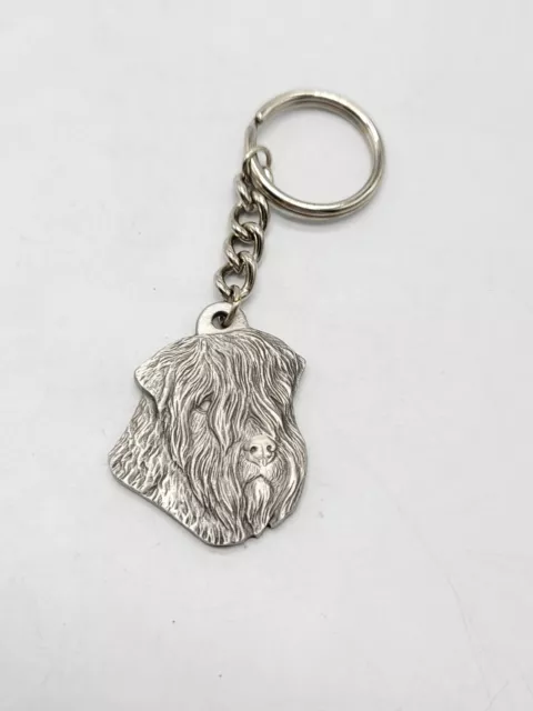 1983 I Love My Soft Coated Wheaten Terrier Rawcliffe Pewter Keychain Key Ring