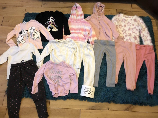 Girls age 4-5 years clothes bundle M&S next Disney TU hoodie jumper leggings top