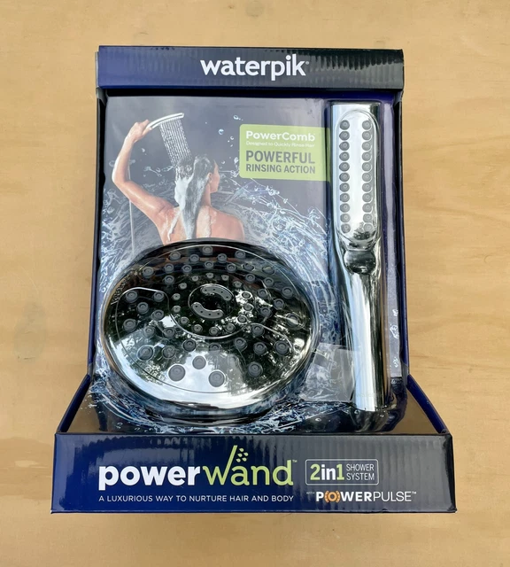 WATERPIK POWER WAND Powerful Rinse Power Comb 2 in 1 Shower System W