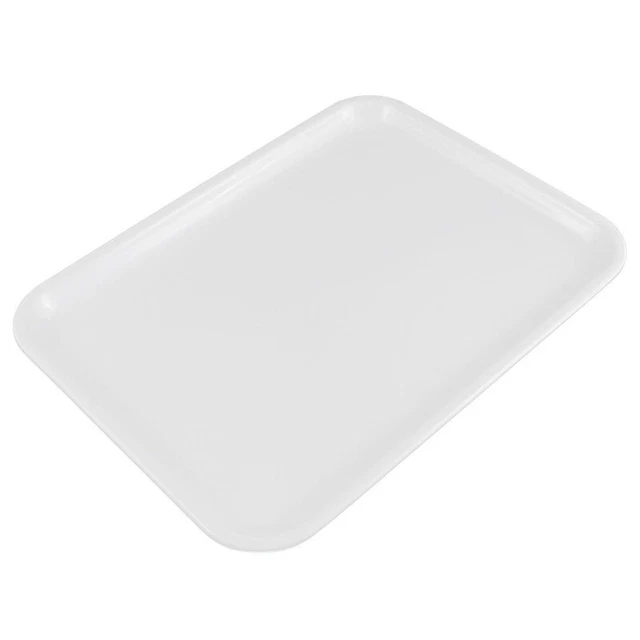 Hardware Resources Lot De 2 Plateaux Peu Profonds En Plastique Blanc 28-11/16" - Organisation Pratique