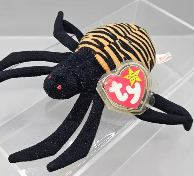 Ty Beanie Baby Spinner The Spider 1996 With Tag Spider Beanie Teddy