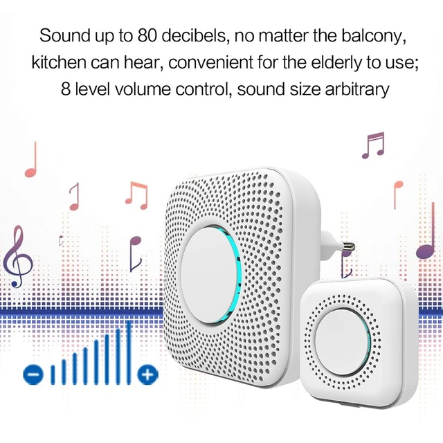 Doorbell Transmitter Plug-type Power Supply Wireless Doorbell 2 PCS/Set