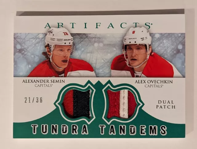 2013 UD Artifacts Alex Ovechkin TUNDRA TANDEMS JERSEY, PSA 8 POP 1, None  Higher