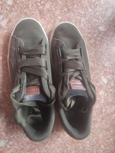 SCARPE DA GINNASTICA donna puma In Suede Con Lacci In Raso Usate Pochissimo EUR 20 00 PicClick IT