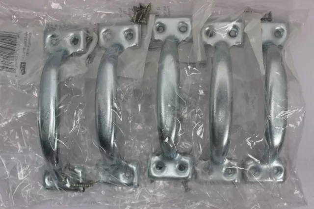National Hardware N226-860 5-1/2" Zinc Plated Steel Door Pull, Lot of 5