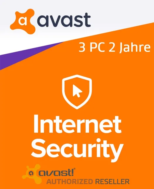 AVAST Internet Security 3 PC 2 Jahre 2024 Vollversion/Upgrade Antivirus Premium
