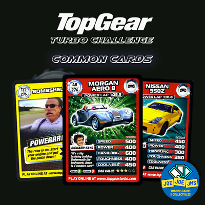 . Top gear turbo challenge cards  1-120 of 276 red set 