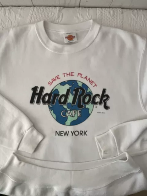 Vintage 90's Hard Rock Cafe New York SAVE THE PLANET Sweatshirt Medium 1991 NYC