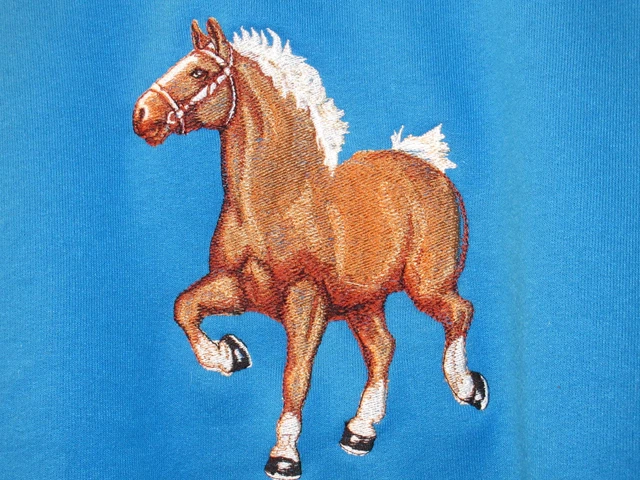 Embroidered Ladies T-Shirt - Belgian Horse BT3726 Sizes S - XXL