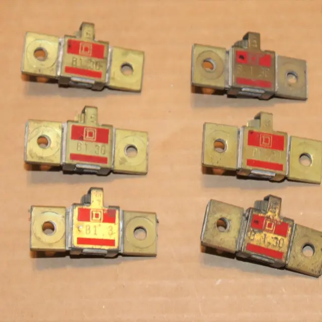 One Lot of 3  Square D  B1.30   Thermal Overload Relay Heater Element Sq D RED