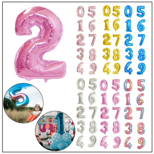16" 32" 40" Number Balloons 0-9 Giant Mini Birthday Party Age Balloons Wedding