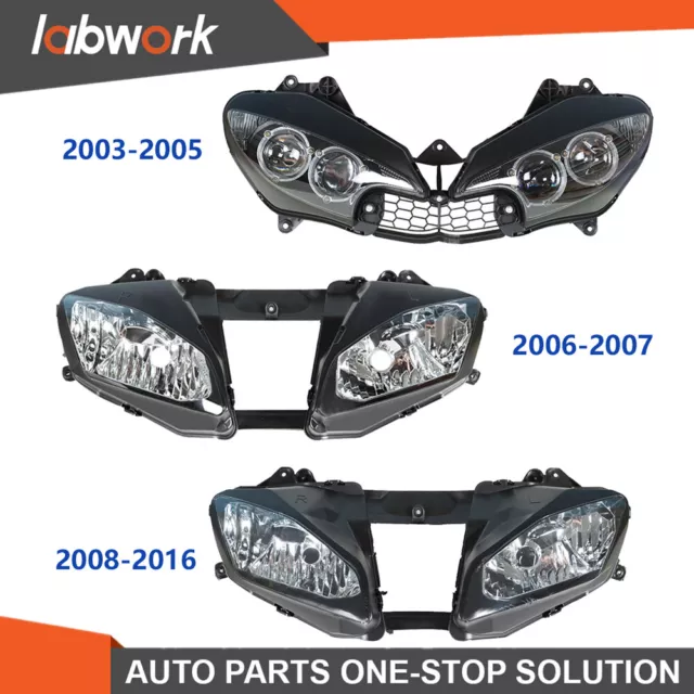 Labwork Front Headlight Lamp For Yamaha YZF R6 2003-2005 / 2006-2007 / 2008-2016