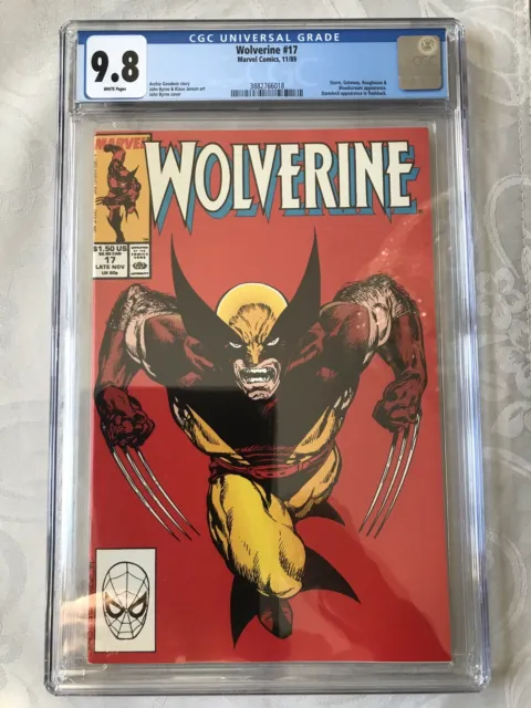 WOLVERINE #17 (Classic John Byrne Cover) CGC 9.8 NM/MT Marvel Comics 1989