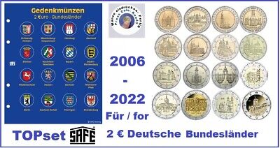 Feuilles pièces Allemand Etats Fédéraux 2006-2022 Safe 7827 Topset 10 X Paquet