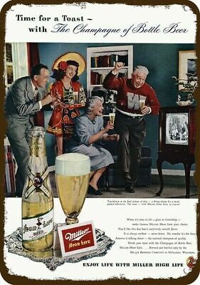 1949 WISCONSIN BADGER Football & MILLER Beer DECORATIVE REPLICA METAL SIGN
