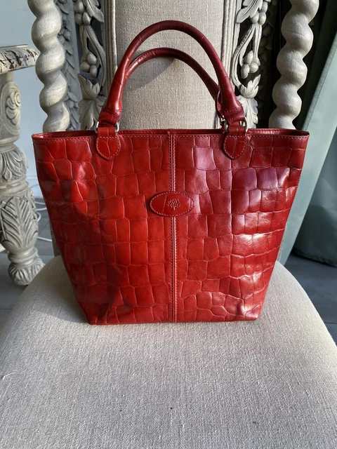 Mulberry red outlet tote bag