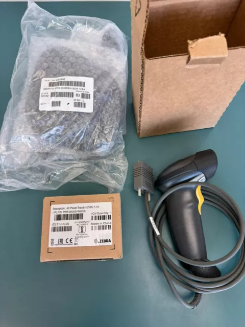 Symbol LS2208 with stand, Serial cable and PSU BarCode Scanner Serial RS232