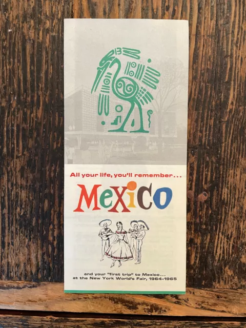 New York Worlds Fair 1964-1965 Mexican Tourist Council Pamphlet Brochure Mexico