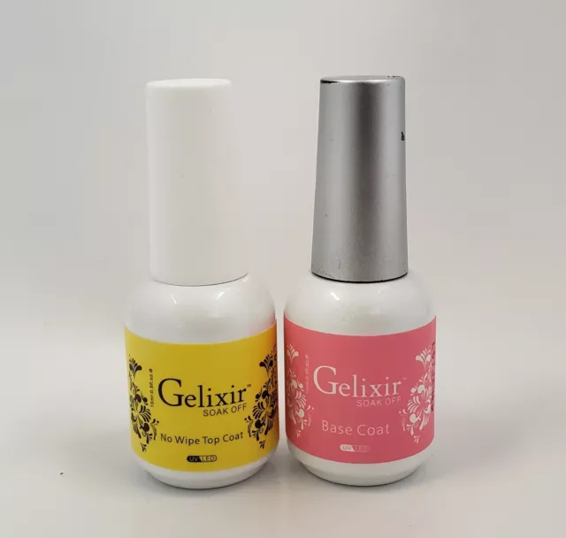 GELIXIR - Remojo de gel - Base y sin limpieza - 0,5 oz / 15 ml